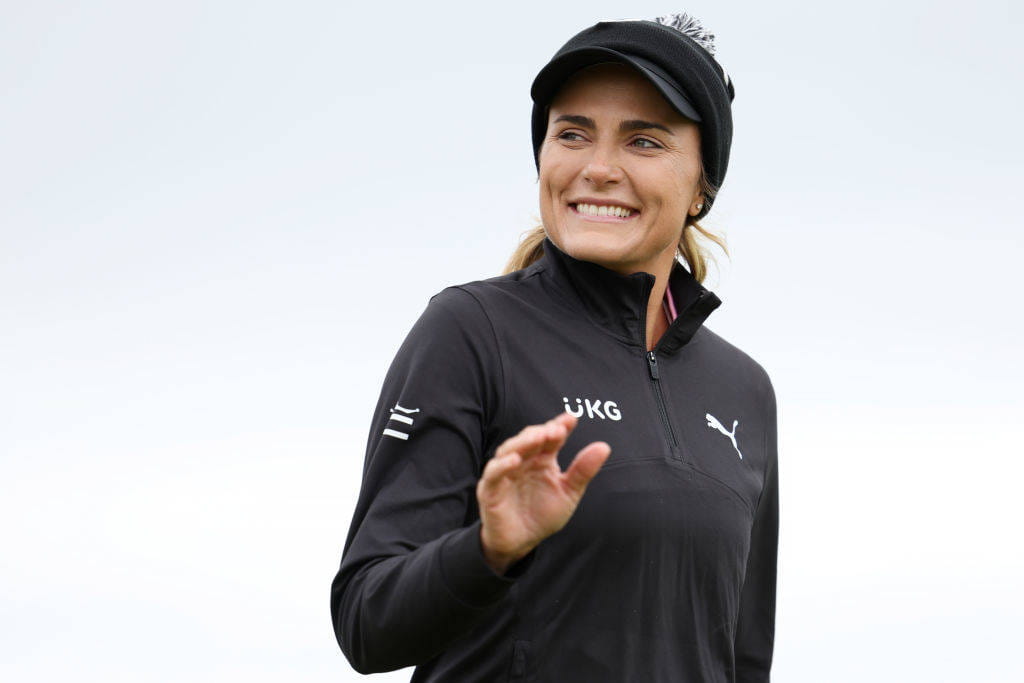 Lexi Thompson is all smiles at St Andrews